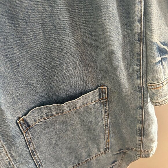 Anthropologie Pilcro Long Denim Coat Jacket -- Oversized - Picture 3 of 7